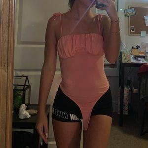 coral forever21 bodysuit BNWT